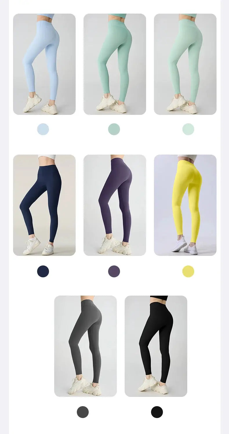 Yoga leggings for women by Simples Market, 8 high-waisted, breathable pairs in assorted colors