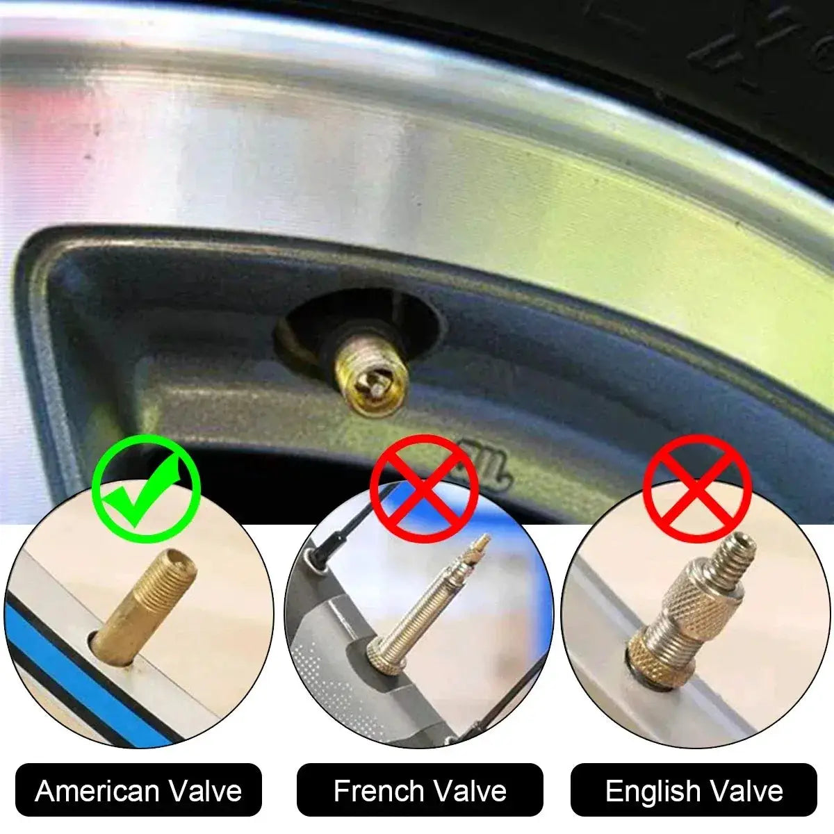 Simples Market tire valve core remover screwdriver with slotted handle; fits American, French and English valves
