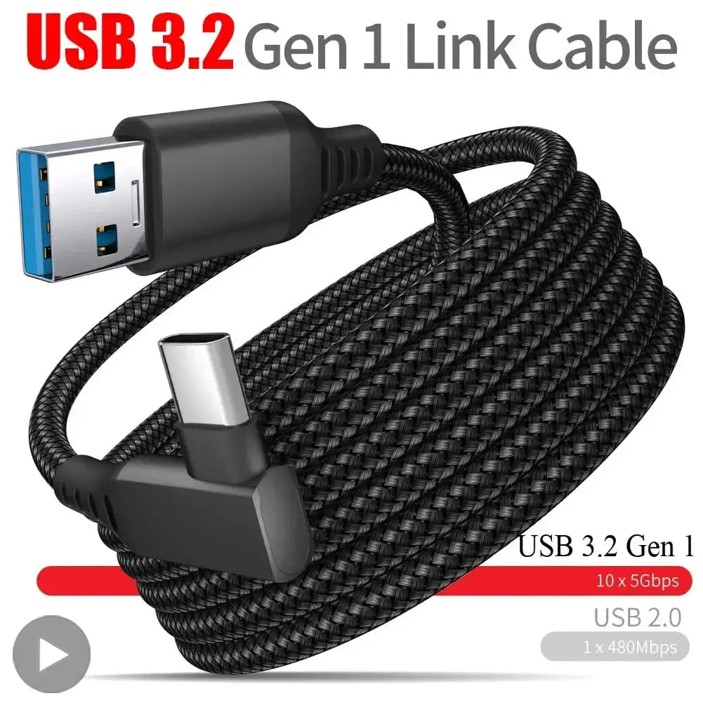 USB A to USB C VR Link Cable 5m For Oculus Quest And Quest 2 Data Transfer And Fast Charging
