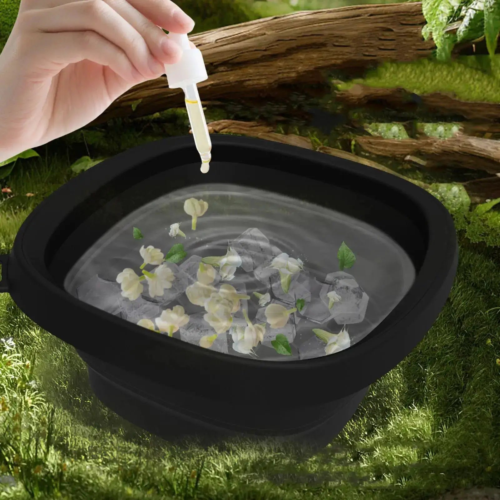 Foldable Face Ice Bath Bowl For Women Portable Cold Therapy Washbasin