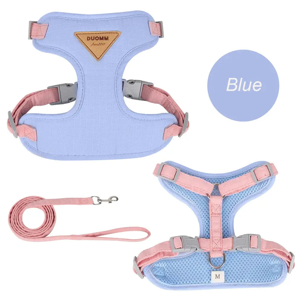 Breathable Pet Harness And Leash Set For Small Dogs And Cats Outdoor Walking Fashion Durable Kitten Harnesses