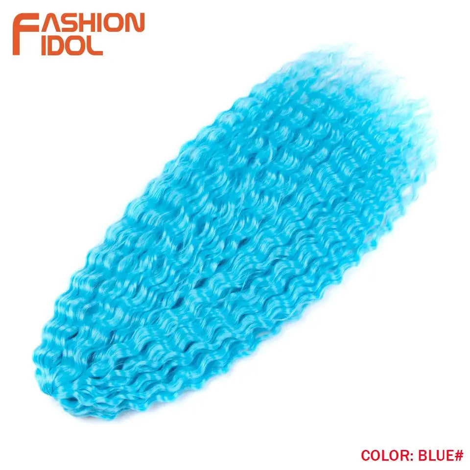 Ariel Hair Synthetic Twist Crochet Curly Hair 24in water wave braid in blue by Simples Market