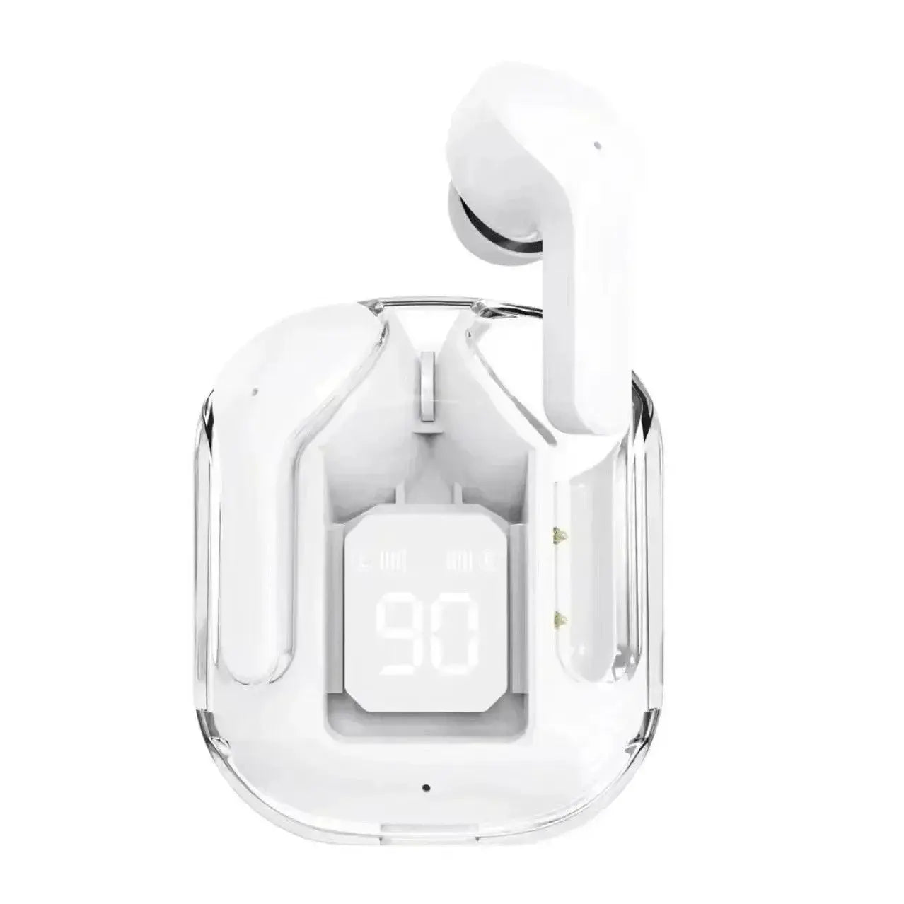 T2 Wireless Bluetooth Earphones With HiFi Sound And LED Power Display Transparent Design