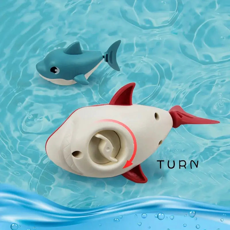 Wind Up Chain Shark Bath Toy For Kids 0 To 12 Years Beach Outdoor Water Play Shower Toy