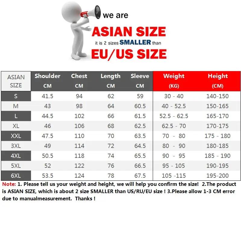 Asian size chart for men's bomber jacket by Simples Market with shoulder, chest, length and sleeve measurements.