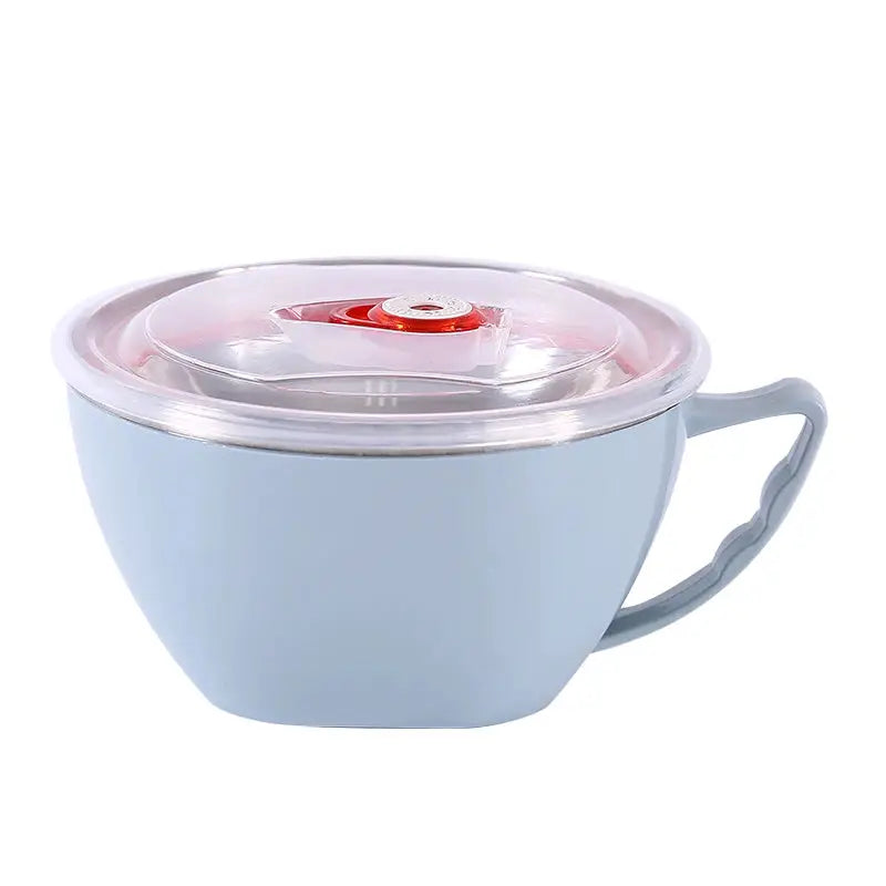 Stainless Steel Bowl With Handle Anti Scalding For Instant Noodles Mixing Bowl Kitchen Tableware Food Accessory