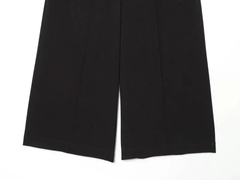 Black casual trousers from the ETJ 2025 women's suit set