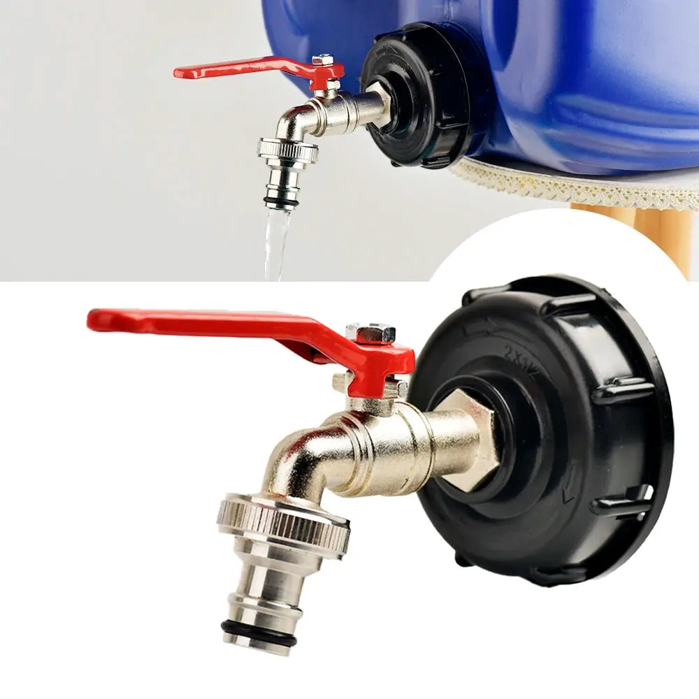 IBC Tank Tap Adapter S60x6 Coarse Thread To 16mm Quick Connect Brass Alloy Replacement Valve Garden Home Fitting Faucet