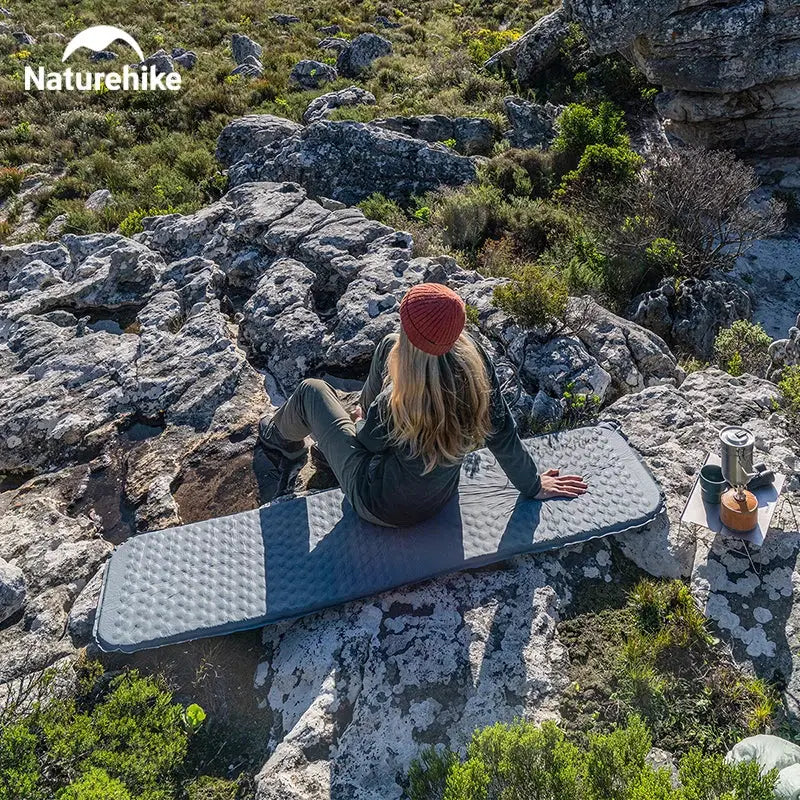 Naturehike 2024 Ultralight Folding SelfInflating Air Mattress For Camping Quick Setup Portable Inflatable Bed