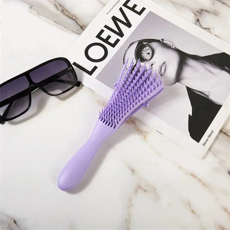 Detangling Hair Brush With Scalp Massage For Curly Hair Women Men Detangler Comb Salon Quality