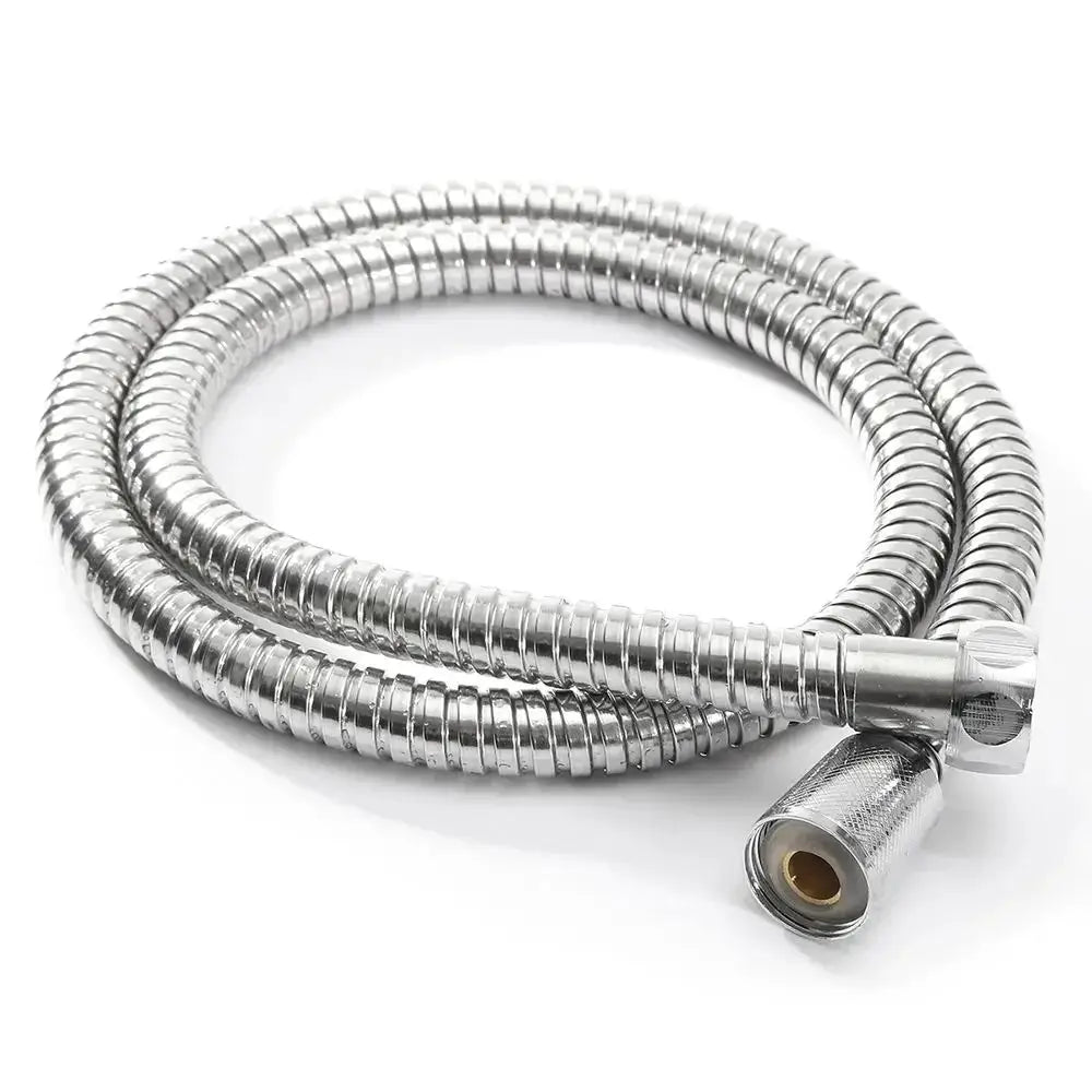Flexible stainless steel shower hose, chrome finish, 1-3 m length