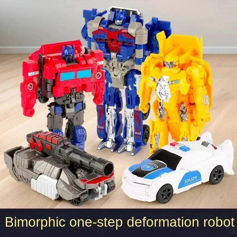 Transformation Car Anime Robot Model One Step Deformation Toy For Kids Action Figure And Puzzle Vehicle