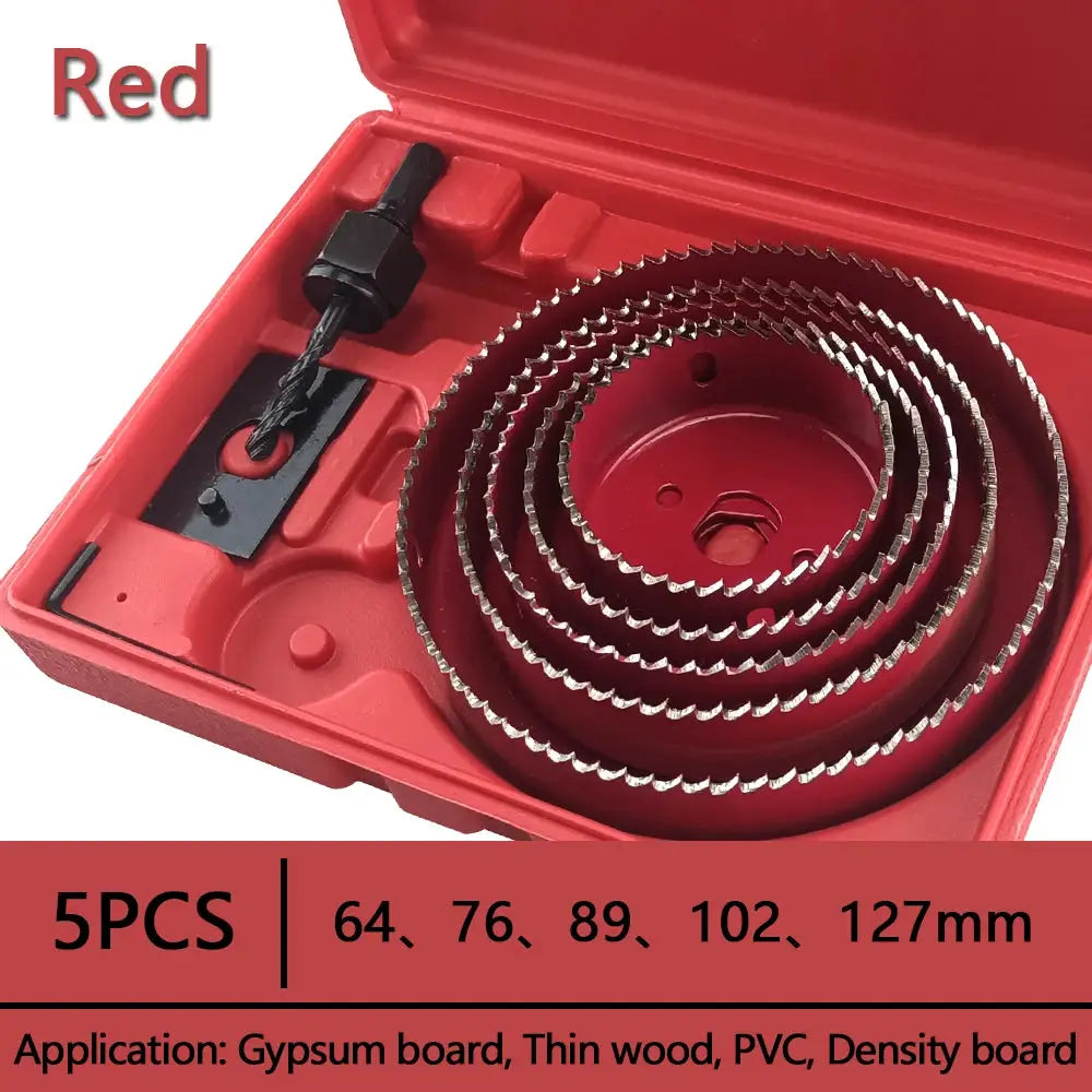 19 To 127mm Hole Saw Set Cup Style Wood Crown Drill Bit For Gypsum Board Wood PVC Plastic Density Board And Metal