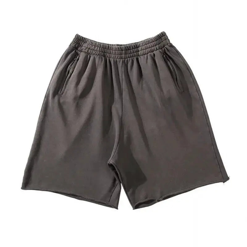 Summer Outdoor Surfing Training Cotton Sport Grey Shorts Men's Loose Soft High Street Motorcycle Casual Running Shorts
