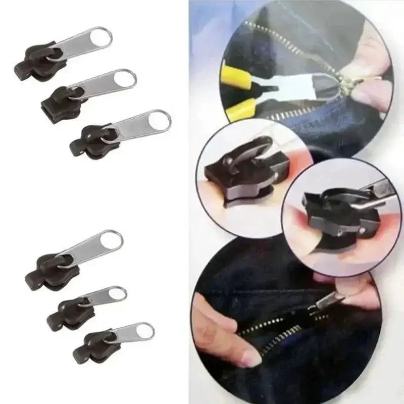 3 Sizes Universal Zipper Repair Kit Instant Fix Replacement Zip Slider Teeth Rescue For Clothing Bags And Accessories