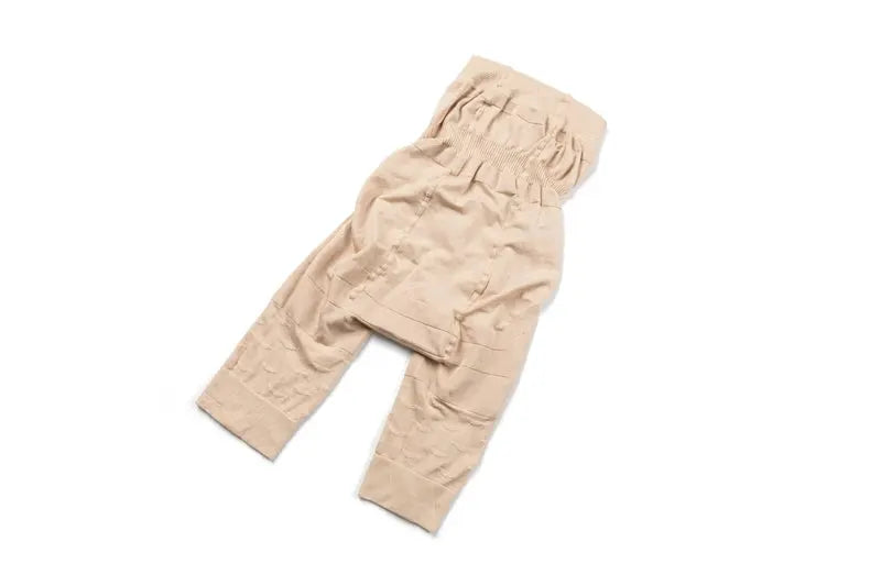 Men's tummy-control shorts, beige high-waist shapewear with abdominal compression, 3XL