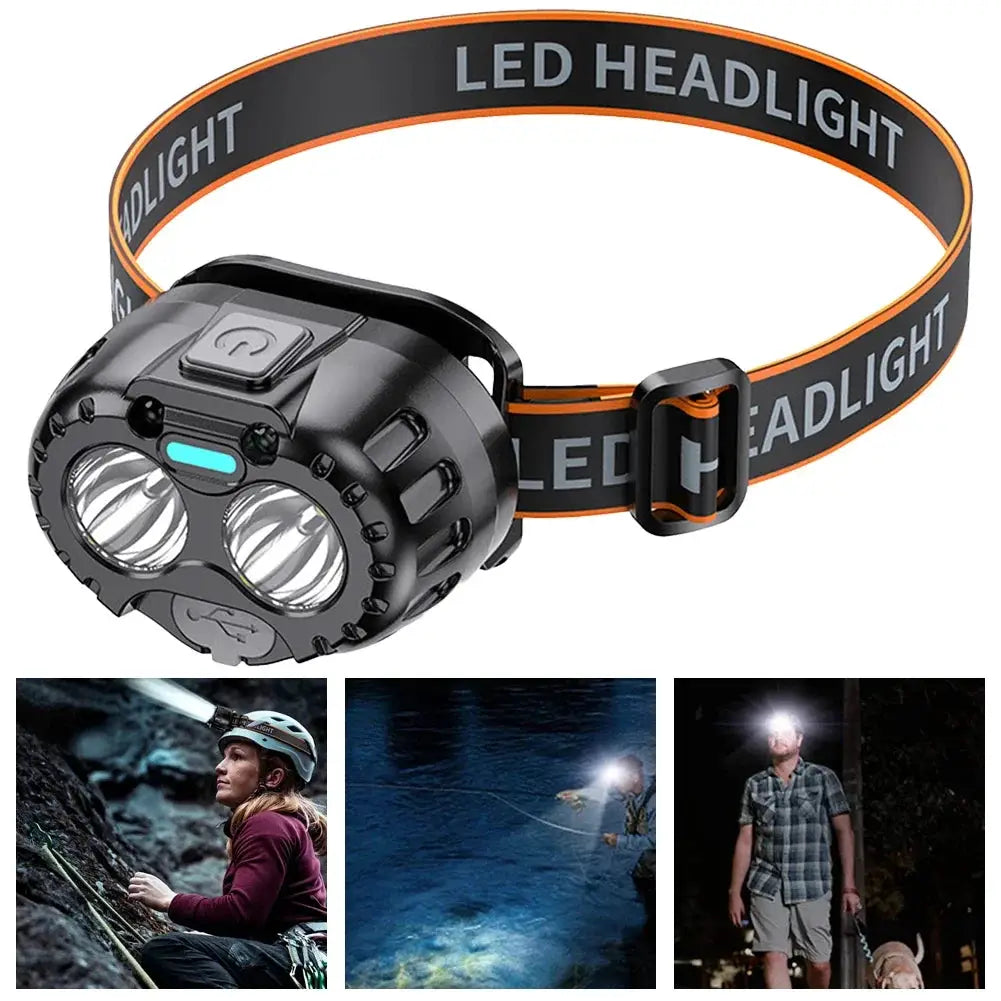 Simples Market LED headlamp, IPX4 waterproof, 250LM XPE LED, 500mAh for outdoor camping hiking fishing