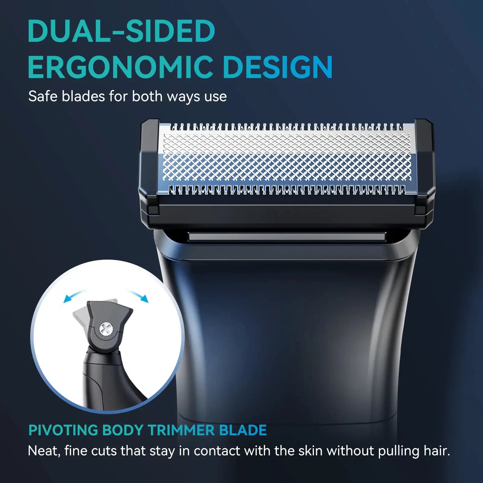 KENSEN S15 electric beard and body trimmer with dual-sided blades; 2‑in‑1, IPX6 waterproof, Simples Market