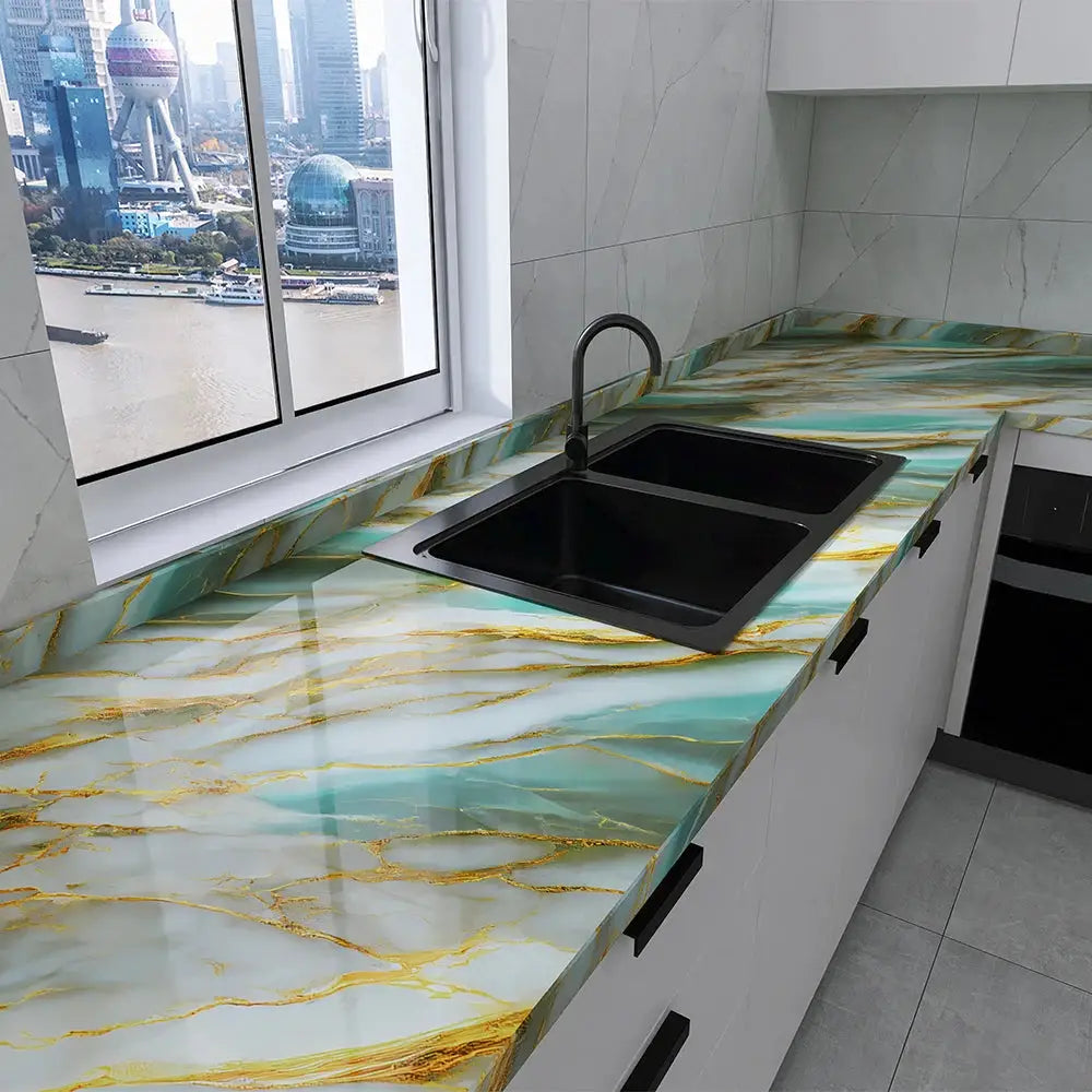 Pearlescent PVC Wallpaper Film Waterproof Self Adhesive Wall Stickers For Kitchen Wardrobe Furniture