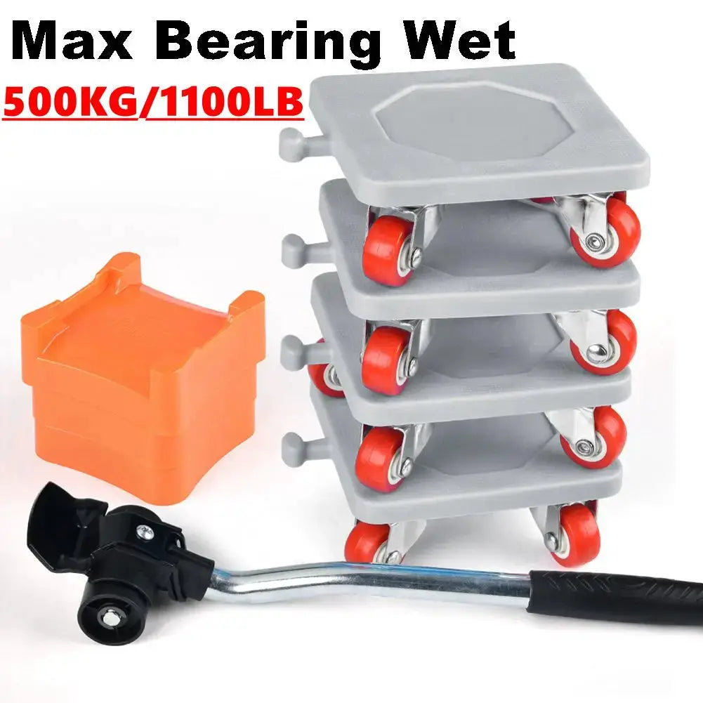 Heavy Duty Furniture Mover With Wheels Ergonomic Handle Lifter And Slides Kit For Carrying And Moving
