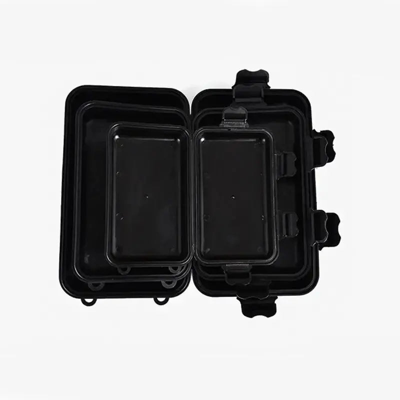 Survival box set by Simples Market, outdoor plastic waterproof sealed storage in black with three sizes S/L/XXL.