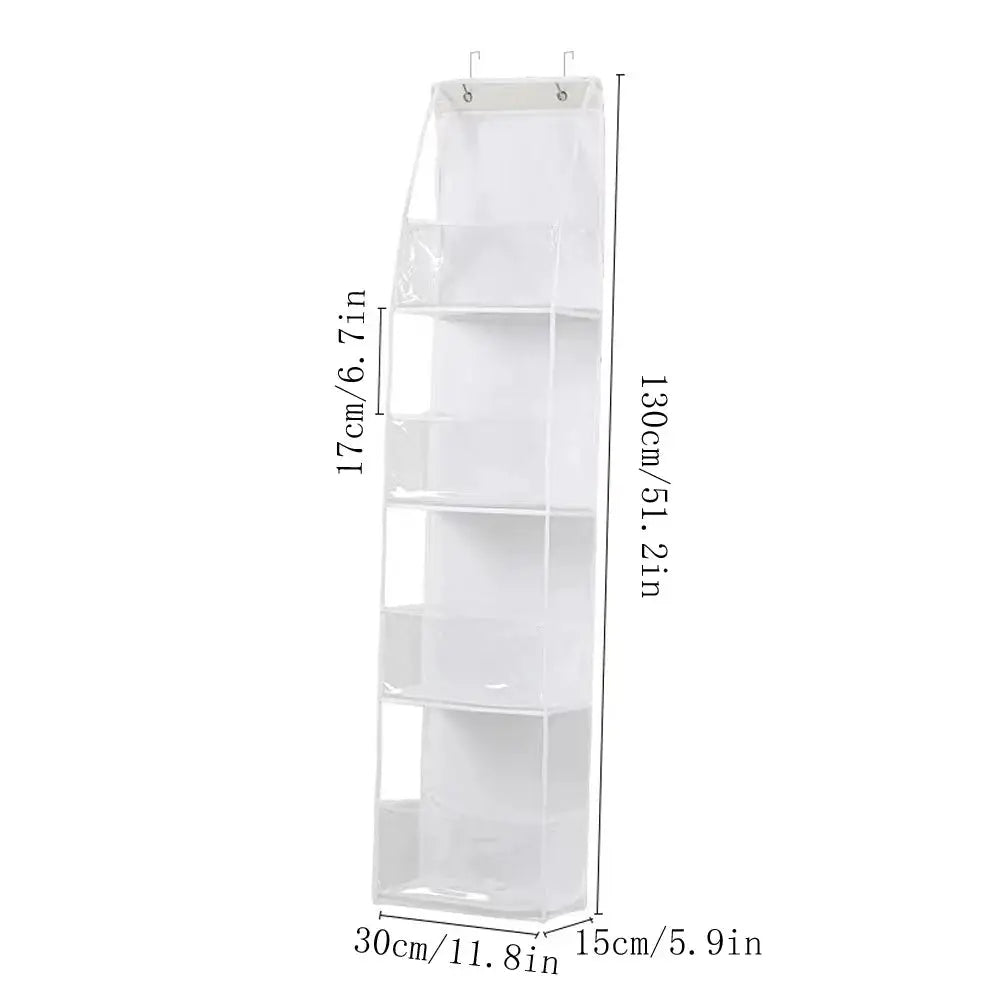 Over the Door Hanging Organizer 4 Or 6 Layer Storage for Cosmetics Nursery Bathroom Closet Bedroom Dorm
