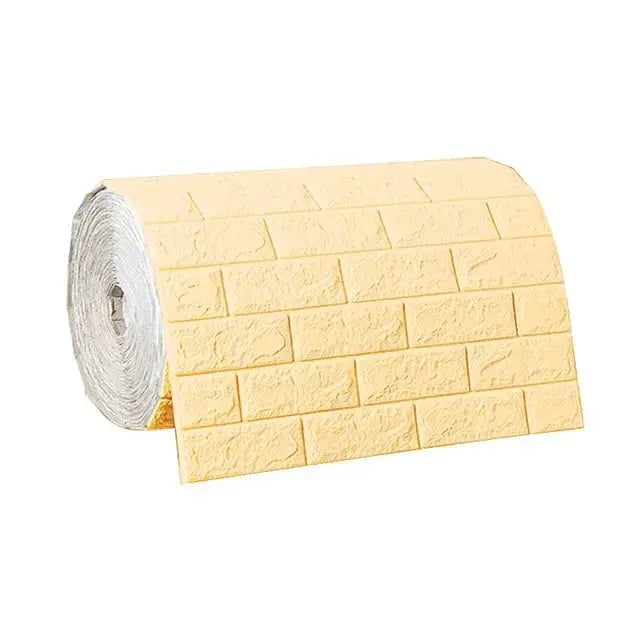 NovaHome 3D Foam Brick Wallpaper Roll Waterproof Self Adhesive Wall Decor For Living Room And Kitchen
