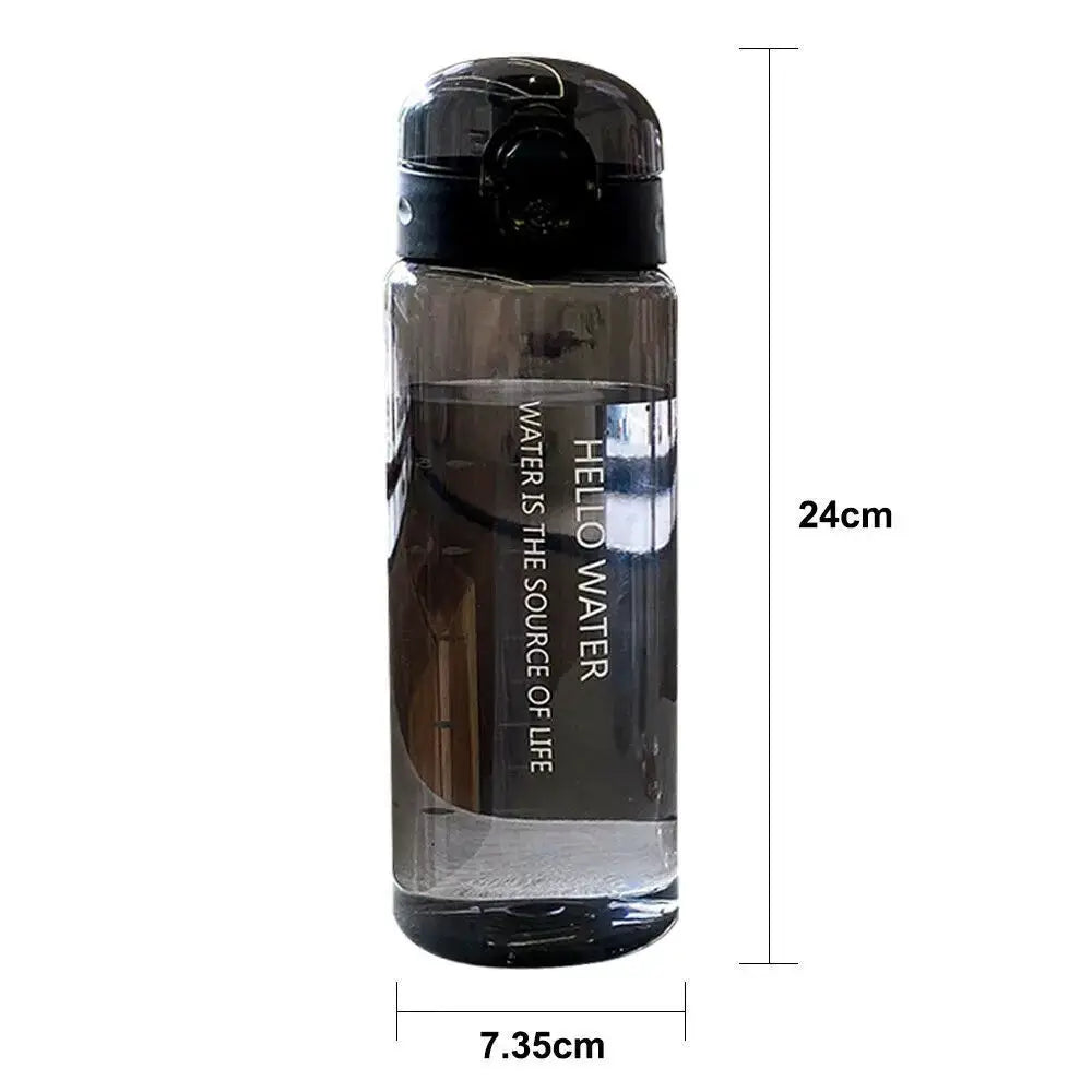 Sports Transparent Water Bottle 780ml Portable Gym Travel Clear Leakproof Drinking Bottle Frosted