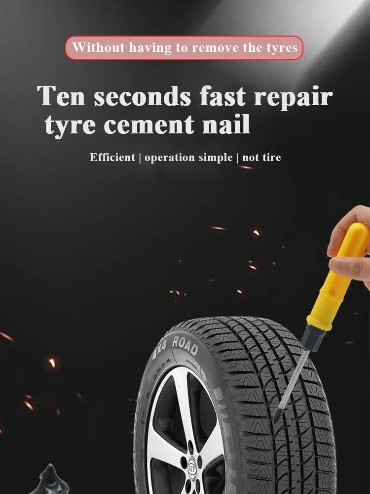 Simples Market car tire puncture repair kit with screwdriver, 10/20/30pcs, yellow-handled tool for tubeless tires