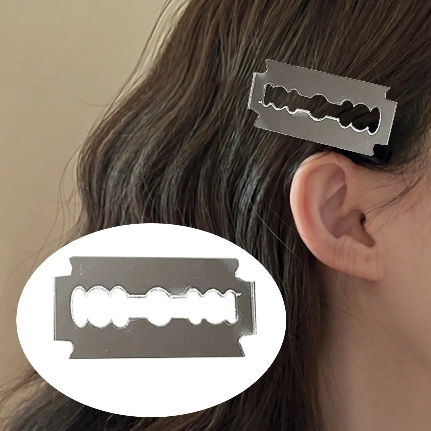 Creative Knife Shape Hair Clips For Women And Girls Edgy Lightweight Alloy Plastic Hairpins