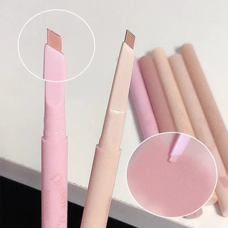 Dessert Lip Liner Automatic Rotating Waterproof Long Lasting No Color Outline Lip Liner Pen For Precise Lip Definition
