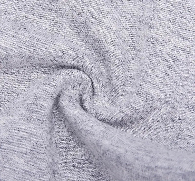 Simples Market gray cotton knit fabric close-up for boxer shorts