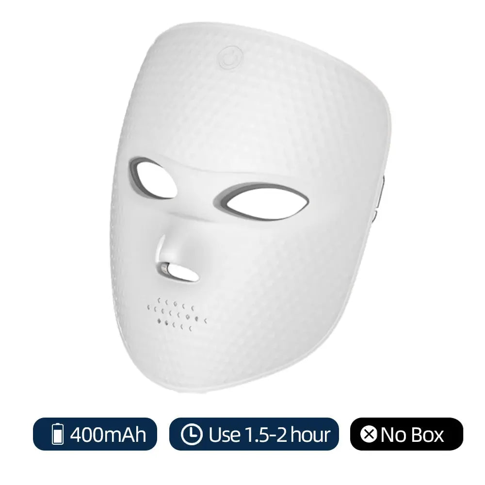 Wireless 7 Color LED Facial Mask Photon Therapy For Skin Rejuvenation