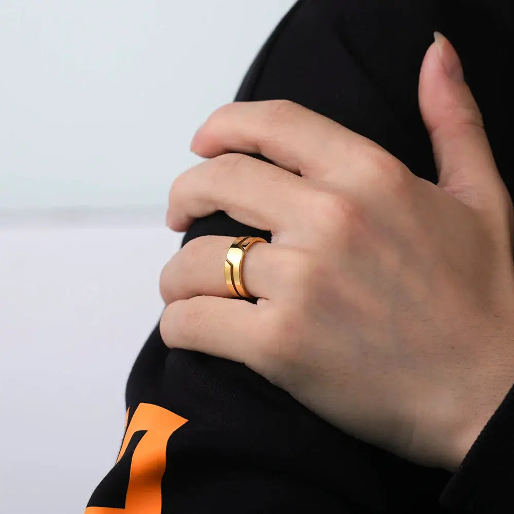 Skyrim Black Stainless Steel Ring for Men and Women Minimalist Casual Ring 2025 Wedding Gift for Lovers
