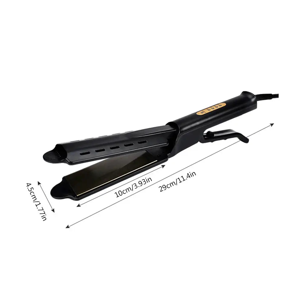 Hair straightener by Simples Market, black ceramic-tourmaline plates, four-gear temperature, wide panel