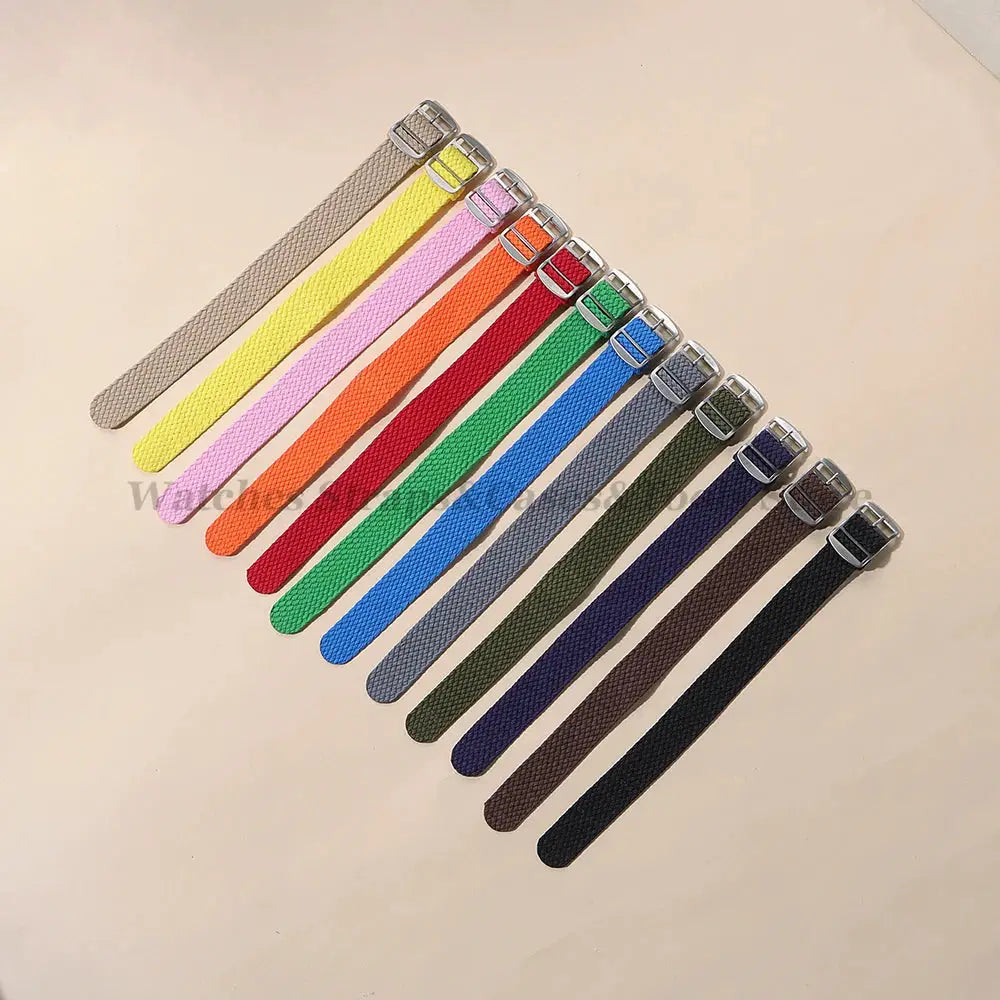 14mm 16mm 18mm 20mm 22mm Nylon Woven Canvas Watch Band for Perlon for Omega Strap Watchband Men Women Sport Bracelet 2035