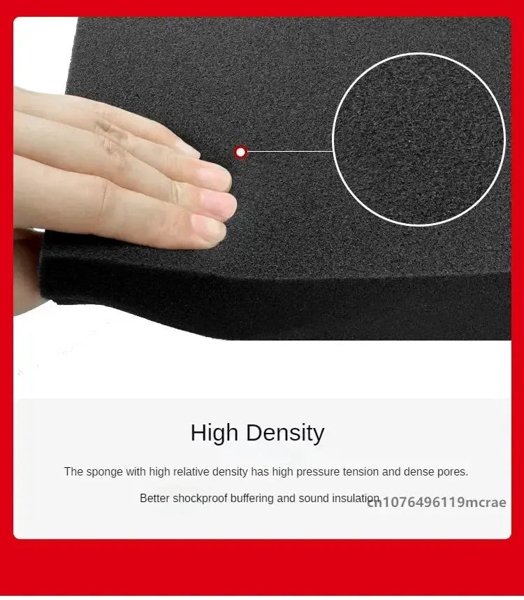 Simples Market high-density foam pad, black, 50x30cm, toolbox shock-absorbing sponge sheet.