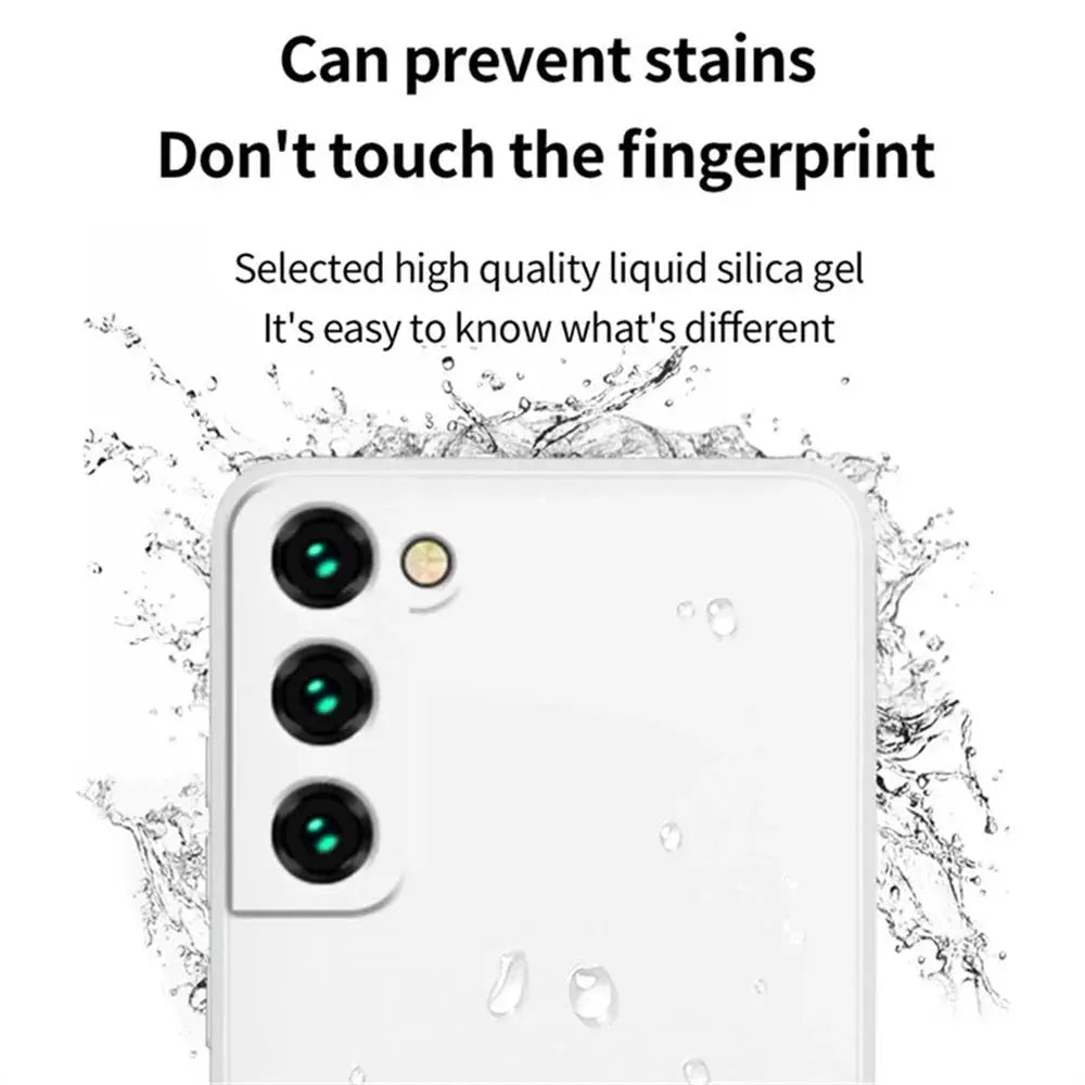 Simples Market luxury liquid silicone case for Samsung Galaxy phones, white