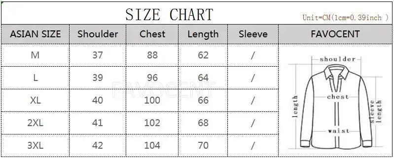 Simples Market men's knit vest size chart with Asian sizes M-3XL and shoulder, chest, and length measurements.