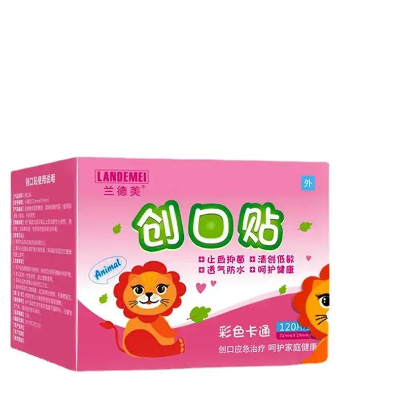 Cartoon Bandages For Kids 120 Pcs Breathable Transparent Waterproof Bandages Hemostatic Patch