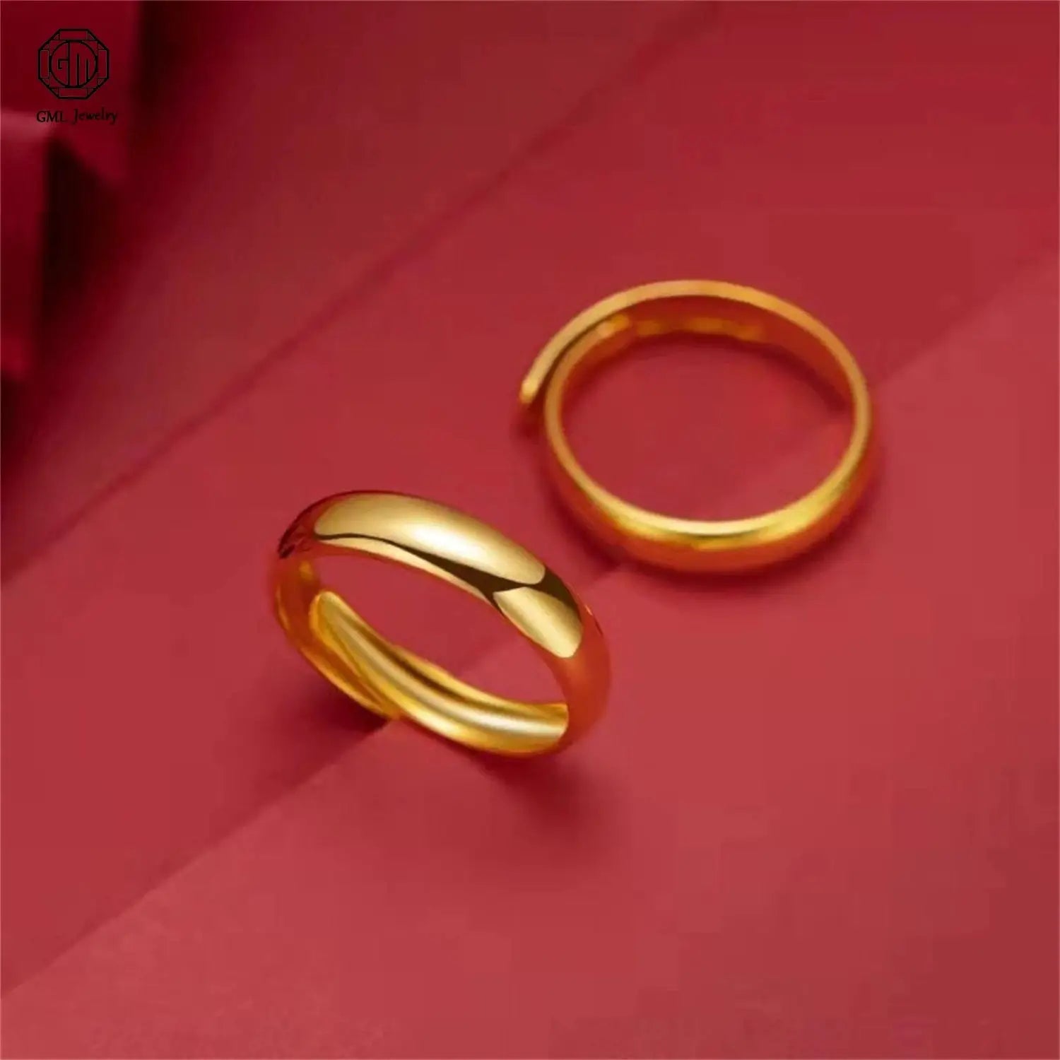 Sand Gold Adjustable Ring Matte Wide Band Openable Fade Resistant Unisex Jewelry Minimalist Gift For Couples