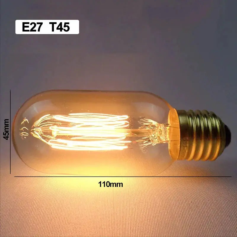 Simples Market retro Edison bulb E27, amber glass with warm filament for home decor and industrial style, 110mm long