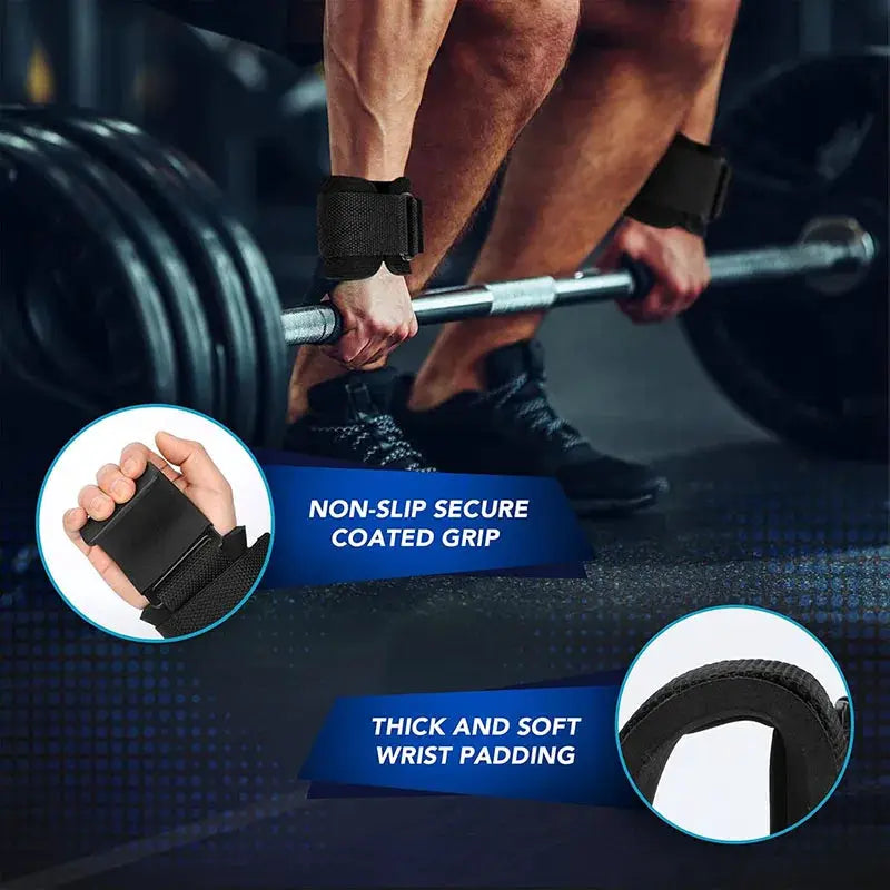 Weight Lifting Hook Grips With Wrist Wraps For Pull Ups And Deadlifts Power Lifting Gym Gloves