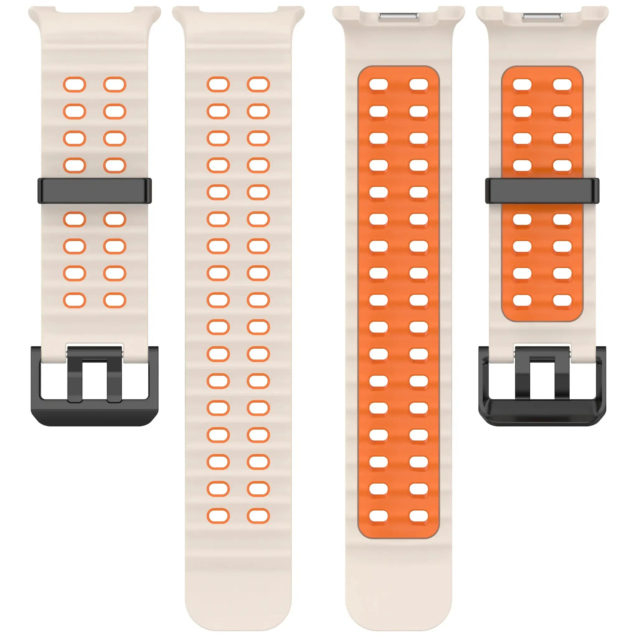 Silicone strap for Samsung Galaxy Watch 8/8 Classic Sport breathable wristband For Galaxy Watch 8 40/44mm Two-Tone silicone band
