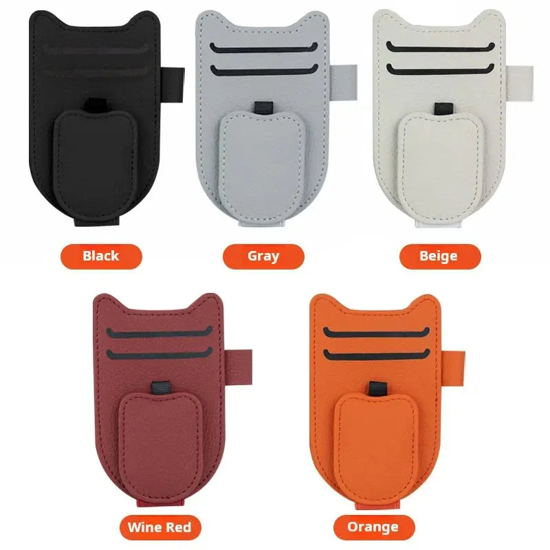Magnetic Car Sunglasses Holder Sun Visor Clip Eyeglasses Hanger Portable Ticket Card Clip Auto Accessories
