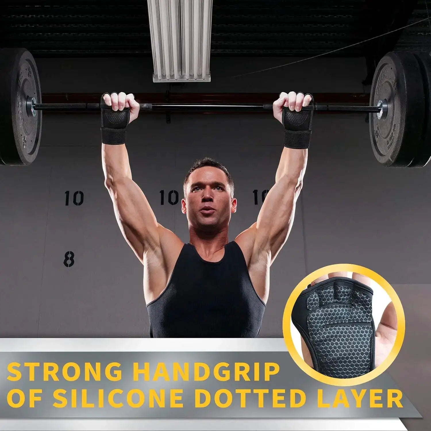 Unisex Training Gloves for Fitness Bodybuilding Weightlifting Gym Enhanced Grip Palm and Wrist Protection