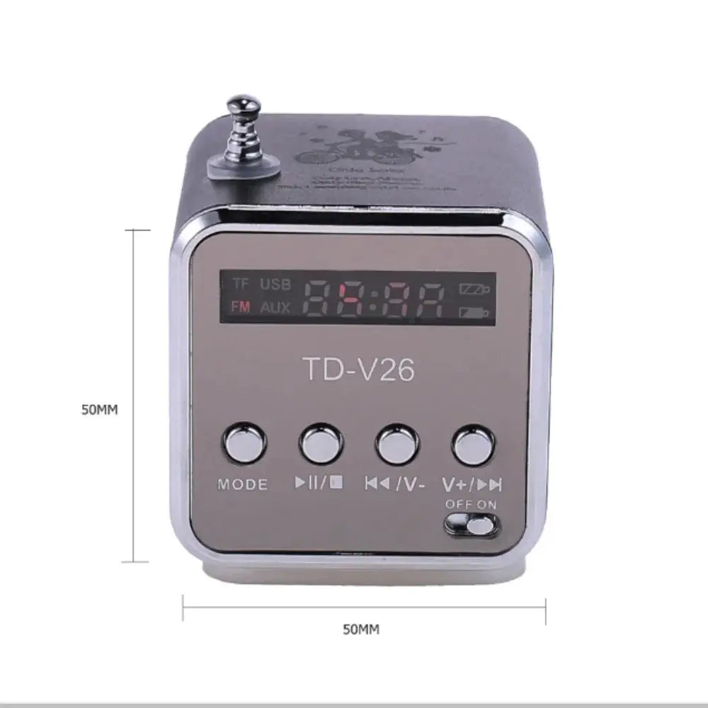 Mini Bluetooth Speaker Portable FM Radio MP3 Player AUX USB Sound Box With Metal Casing