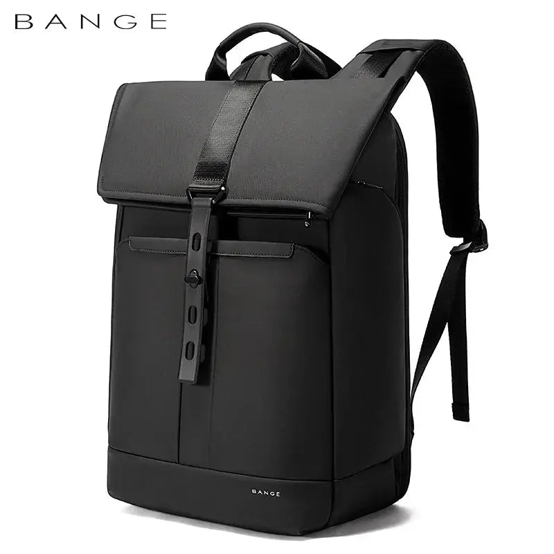 BANGE anti-theft waterproof laptop backpack, black, fits 15.6-inch laptops.