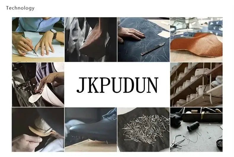 Technology collage with a central JKPUDUN logo and surrounding workshop and craft images.