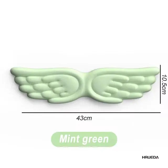 Angel Wing Memory Foam Wrist Rest and Mouse Pad Set for Keyboard and Laptop Ergonomic Non Slip Comfort
